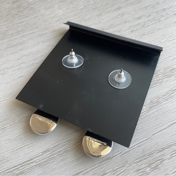 NWT Givenchy Silver Drop Hanging Crystal Earrings - Picture 7 of 7